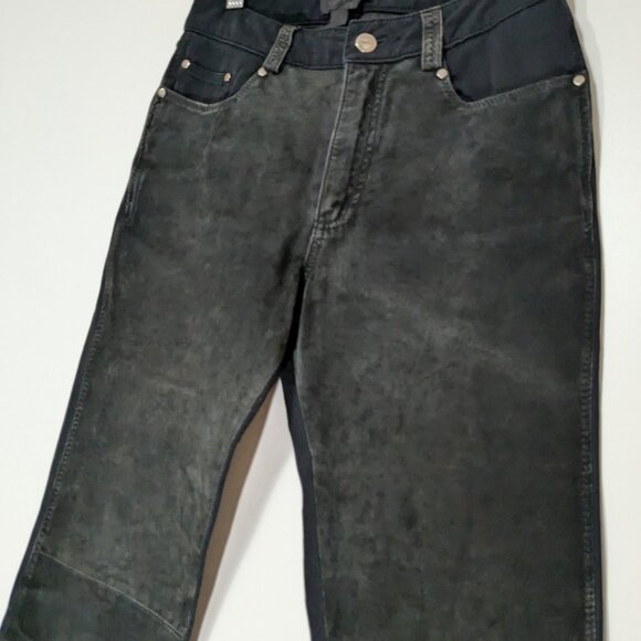 Jeans Votre Nom Suede Front Boot Cut Jeans Black Size 6 - Picture 2 of 7